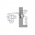ALFI brand AB3809-PC Polished Chrome Round Knob 1 Way Thermostatic Shower Mixer
