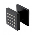 ALFI brand AB3820-BM Black Matte 2" Square Adjustable Shower Body Spray