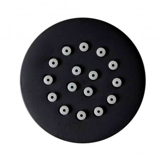 ALFI brand AB3830-BM Black Matte 2" Round Adjustable Shower Body Spray