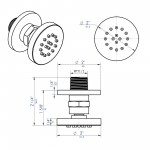 ALFI brand AB3830-BM Black Matte 2" Round Adjustable Shower Body Spray