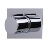 ALFI brand Concealed 3-Way Thermostatic Valve Shower Mixer Round Knobs
