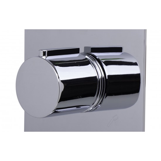 ALFI brand Concealed 3-Way Thermostatic Valve Shower Mixer Round Knobs