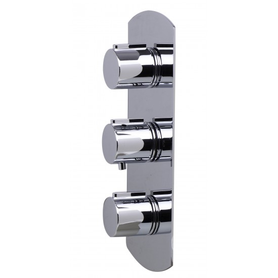 ALFI brand Concealed 3-Way Thermostatic Valve Shower Mixer Round Knobs
