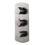 ALFI brandConcealed 4-Way Thermostatic Valve Shower Mixer /w Round Knobs