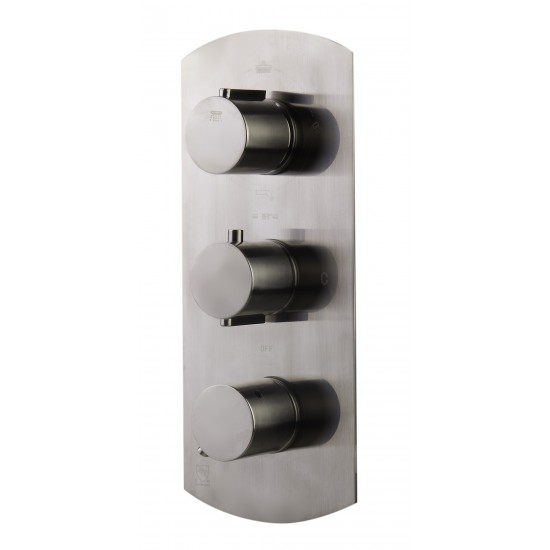 ALFI brandConcealed 4-Way Thermostatic Valve Shower Mixer /w Round Knobs