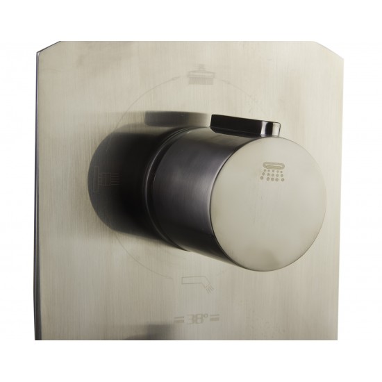 ALFI brandConcealed 4-Way Thermostatic Valve Shower Mixer /w Round Knobs