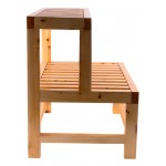 ALFI brand AB4402 20" Double Wooden Stepping Stool Multi-Purpose Accessory