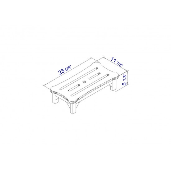 ALFI brand AB4408 24'' Wooden Stool for your Wooden Tub