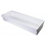 ALFI brand AB48TR 48" White Above Mount Fireclay Bath Trough Sink