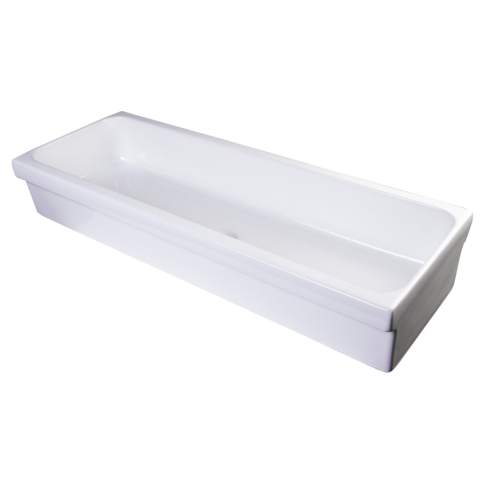 ALFI brand AB48TR 48" White Above Mount Fireclay Bath Trough Sink