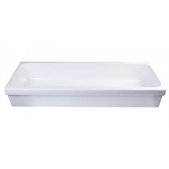 ALFI brand AB48TR 48" White Above Mount Fireclay Bath Trough Sink