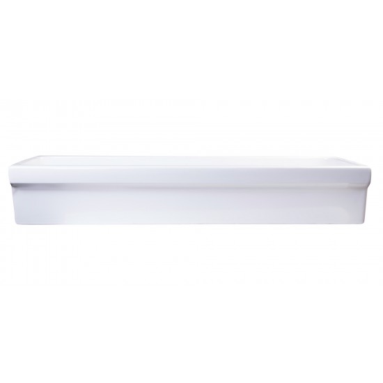 ALFI brand AB48TR 48" White Above Mount Fireclay Bath Trough Sink