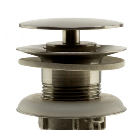 ALFI brand AB5009-BSS Brushed Stainless Steel Pop Up Drain for Sink w/o Overflow