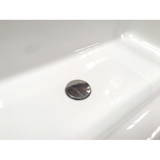 ALFI brand Polished Stainless Stainless Steel Pop Up Drain for Sink w/o Overflow