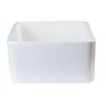 ALFI brand White 23" Smooth Apron Fireclay Single Bowl Farmhouse Kitchen Sink