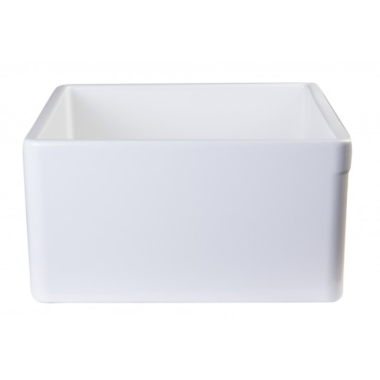 ALFI brand White 26" Contemporary Smooth Apron Fireclay Farmhouse Kitchen Sink