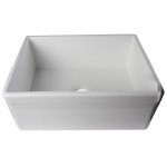 ALFI brand 26" Decorative Lip Apron Single Bowl Fireclay Farmhouse Kitchen Sink