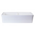 ALFI brand 32" Short Wall Double Bowl Lip Apron Fireclay Farmhouse Kitchen Sink