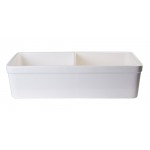 ALFI brand Biscuit 32" Double Bowl Lip Apron Fireclay Farmhouse Kitchen Sink