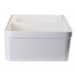ALFI brand Biscuit 32" Double Bowl Lip Apron Fireclay Farmhouse Kitchen Sink