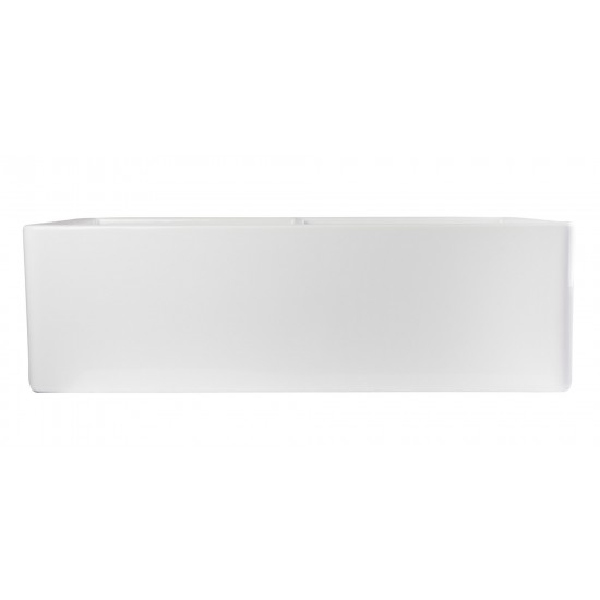 ALFI brand White 32" Smooth Apron Double Bowl Fireclay Farmhouse Kitchen Sink