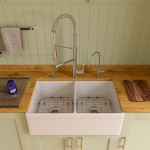 ALFI brand 32" Decorative Lip Apron Double Bowl Fireclay Farmhouse Kitchen Sink