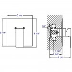 ALFI brand AB5501-BN Brushed Nickel Shower Valve Mixer with Square Lever Handle