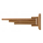 ALFI brand AB5506 16" Triple Rack Wooden Towel Bar Bathroom Accessory