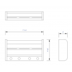 ALFI brand AB5508 18" Wall Mounted Wooden Shelf & Hooks Bathroom Accessory