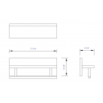 ALFI brand AB5511 16" Wooden Shelf with Chrome Towel Bar Bathroom Accessory