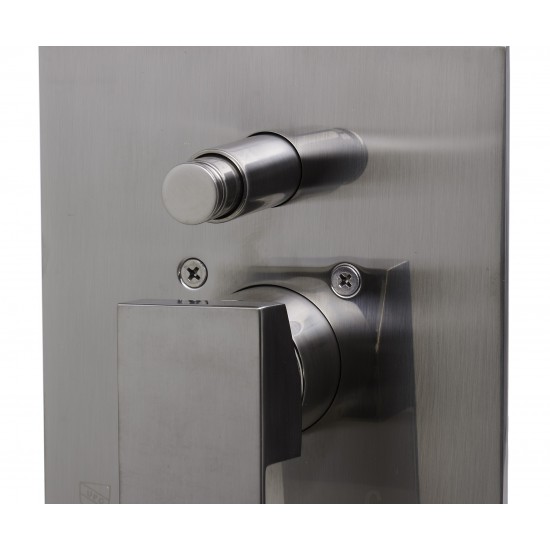 ALFI brandShower Valve Mixer with Square Lever Handle and Diverter