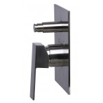 ALFI brandShower Valve Mixer with Square Lever Handle and Diverter