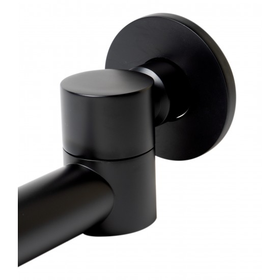 ALFI brand AB6601-BM Black Matte Round Foldable Tub Spout