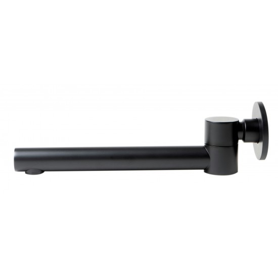 ALFI brand AB6601-BM Black Matte Round Foldable Tub Spout