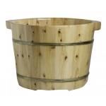 ALFI brand AB6604 Round Wooden Cedar Foot Soaking Tub