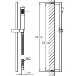 ALFI brand AB7606-PC Sliding Rail Hand Held Shower Head Set with Hose