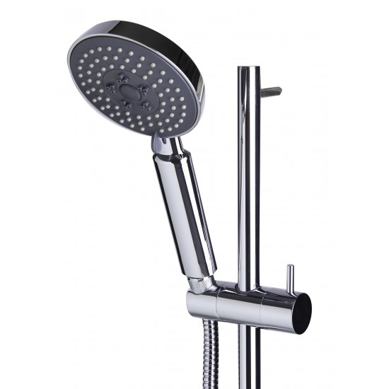 ALFI brand AB7938-PC Sliding Rail Hand Held Shower Head Set with Hose