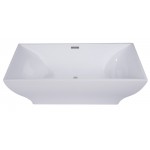 ALFI brand AB8840 67 inch Rectangular Acrylic Free Standing Soaking Bathtub