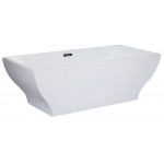 ALFI brand AB8840 67 inch Rectangular Acrylic Free Standing Soaking Bathtub