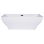 ALFI brand AB8840 67 inch Rectangular Acrylic Free Standing Soaking Bathtub