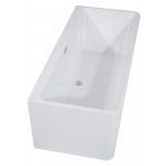 ALFI brand AB8858 59 inch Rectangular Acrylic Free Standing Soaking Bathtub