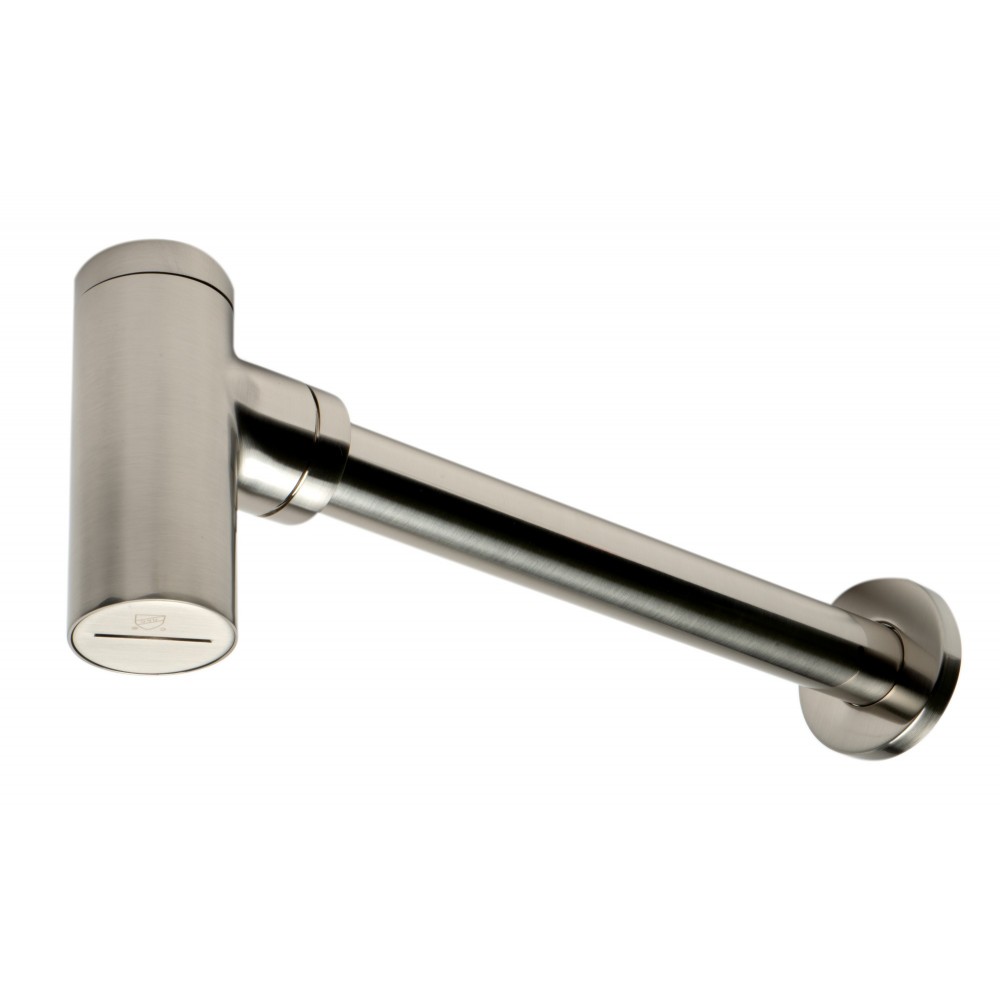 ALFI brand Brushed Nickel Solid Brass Round Modern Decorative Bottle P-Trap ALFI brand Brushed Nickel Solid Brass Round Modern Decorative Bottle P-Trap