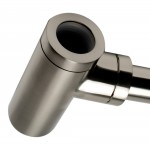 ALFI brand Brushed Nickel Solid Brass Round Modern Decorative Bottle P-Trap