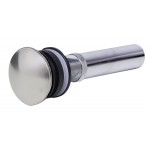 ALFI brand Brushed Nickel Pop Up Drain for Bathroom Sink without Overflow