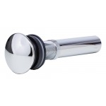 ALFI brand Polished Chrome Pop Up Drain for Bathroom Sink without Overflow