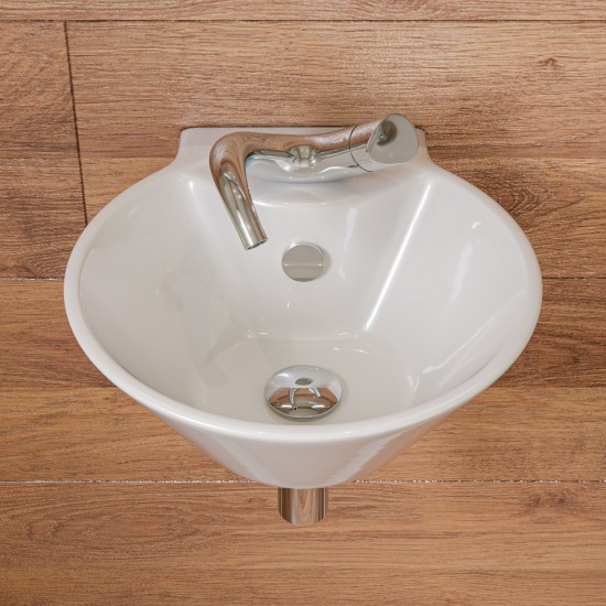 ALFI brand Polished Chrome Pop Up Drain for Bathroom Sink with Overflow