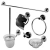 ALFI brand AB9513-PC Polished Chrome 6 Piece Matching Bathroom Accessory Set