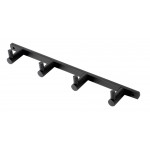 ALFI brand AB9528-BM Black Matte Wall Mounted 4 Prong Robe / Towel Hook