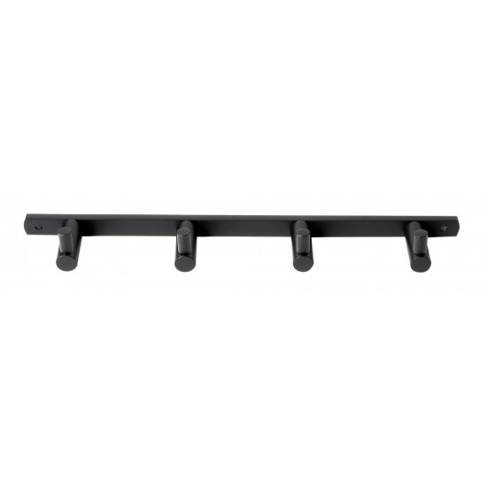 ALFI brand AB9528-BM Black Matte Wall Mounted 4 Prong Robe / Towel Hook