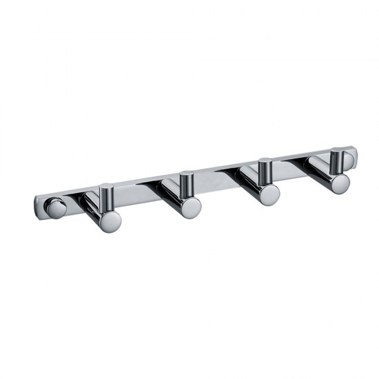 ALFI brand Wall Mounted 4 Prong Robe / Towel Hook Bathroom Accessory